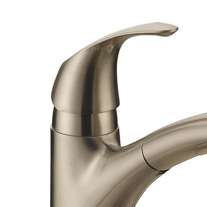 EZ-FLO Impressions Brushed Nickel 1-Handle Deck-Mount Pull-Out Handle Kitchen Faucet (Deck Plate Included)