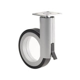 3-17/32 in. black and Aluminum Swivel with Brake plate Caster, 132 lb. Load Rating