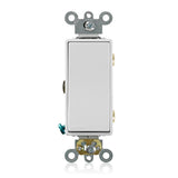 Decora 15 Amp 3-Way AC Quiet Rocker Switch, White - Super Arbor