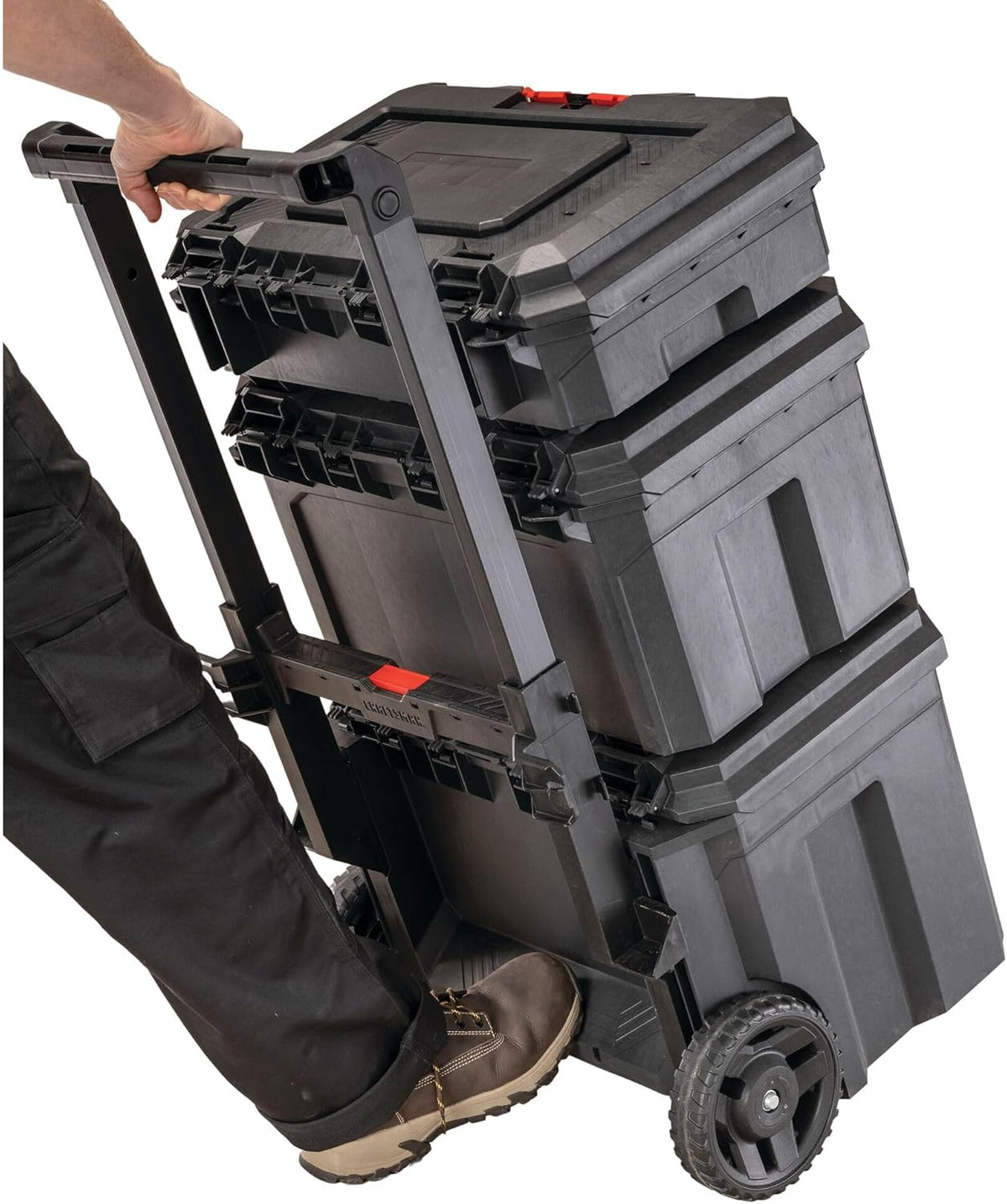 CRAFTSMAN TRADESTACK System 22.5-in Black Structural Foam Lockable Rolling Tool Box (CMST21445)