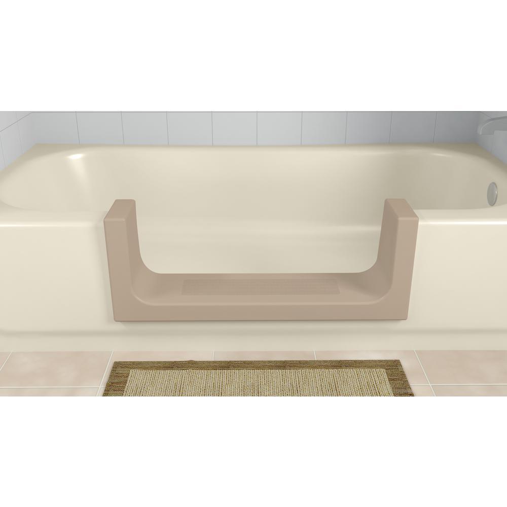 Wide Beige Step Bathtub Conversion Kit - Super Arbor