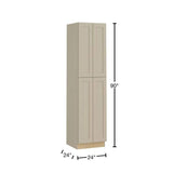 Home Decorators Collection Newport 24 in. W x 24 in. D x 90 in. H Assembled Plywood Pantry Kitchen Cabinet in Blended Cream with Soft Close