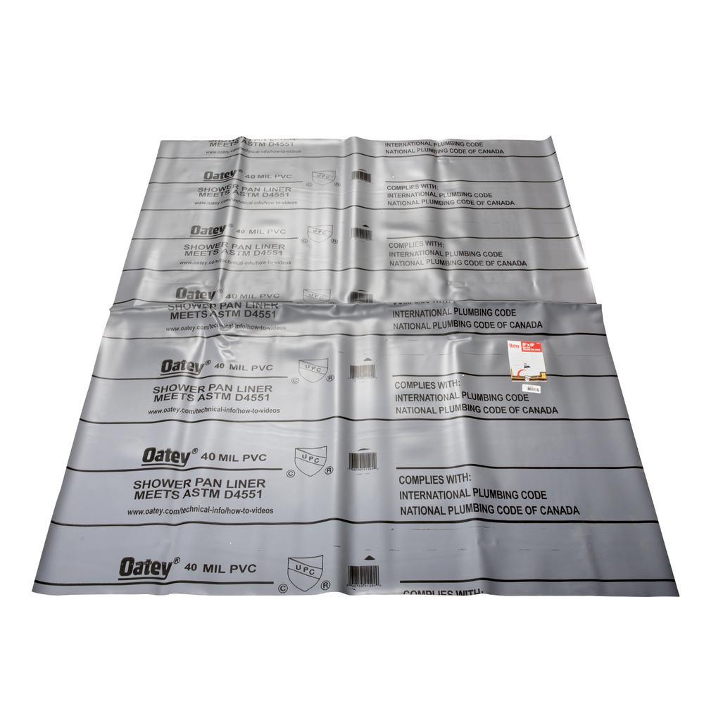 5 ft. x 6 ft. Gray PVC Shower Pan Liner Roll - Super Arbor