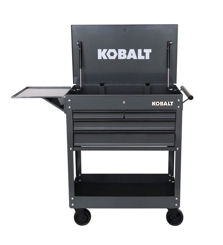 Kobalt 35-in W x 37.5-in H 4-Drawer Steel Rolling Tool Cabinet (Gray)