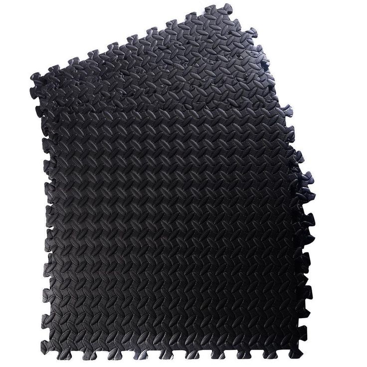 Zimtown 42 Pcs Interlocking Foam Floor Tiles, 168Sq Eva Black Puzzle Exercise Mat, Protective Flooring Pad Gym Equipment Cushion, for Exercising, Yoga, Kids, Babies, Playroom, Camping