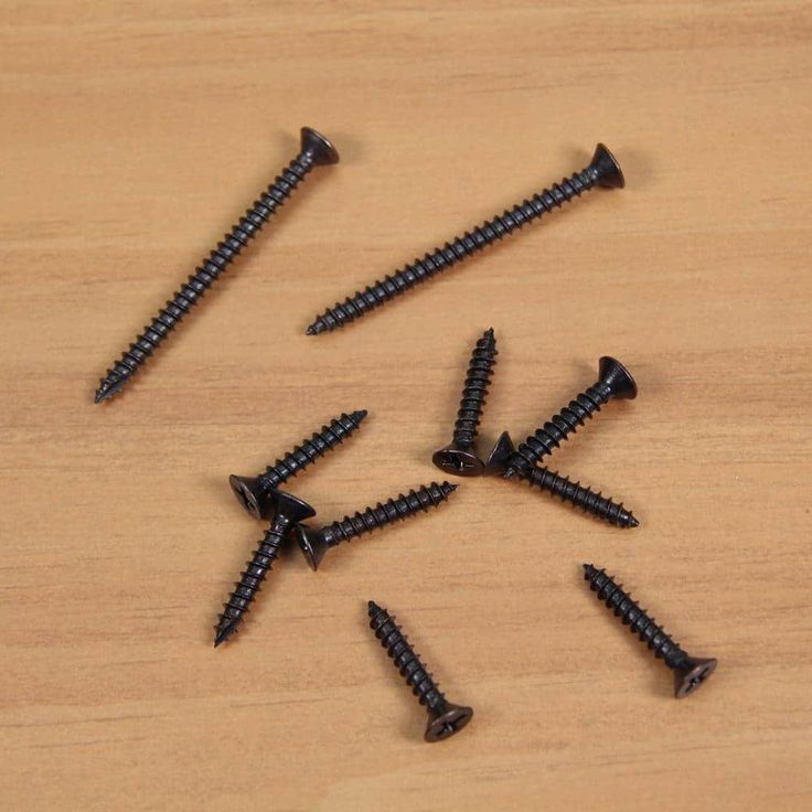 #9 x 1 in. and #9 x 2-1/4 in. Phillips Flat-Head Oil Rubbed Bronze Door Hinge Wood Screw Kit (21-Pack)