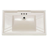37 in. W x 22 in. D Cultured Marble Vanity Top in White with White Sink