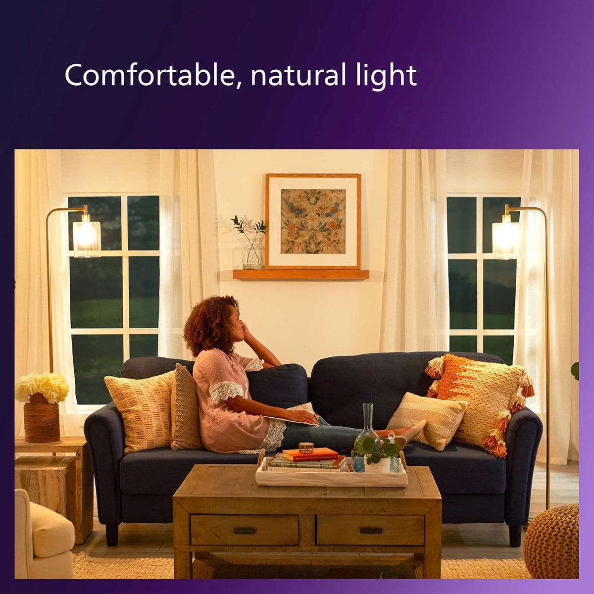 Philips 75-Watt Equivalent BA11 Dimmable Edison Glass LED Candle Light Bulb, Bent Tip, E12 Candelabra Base, Daylight 5000K, 12-Pack