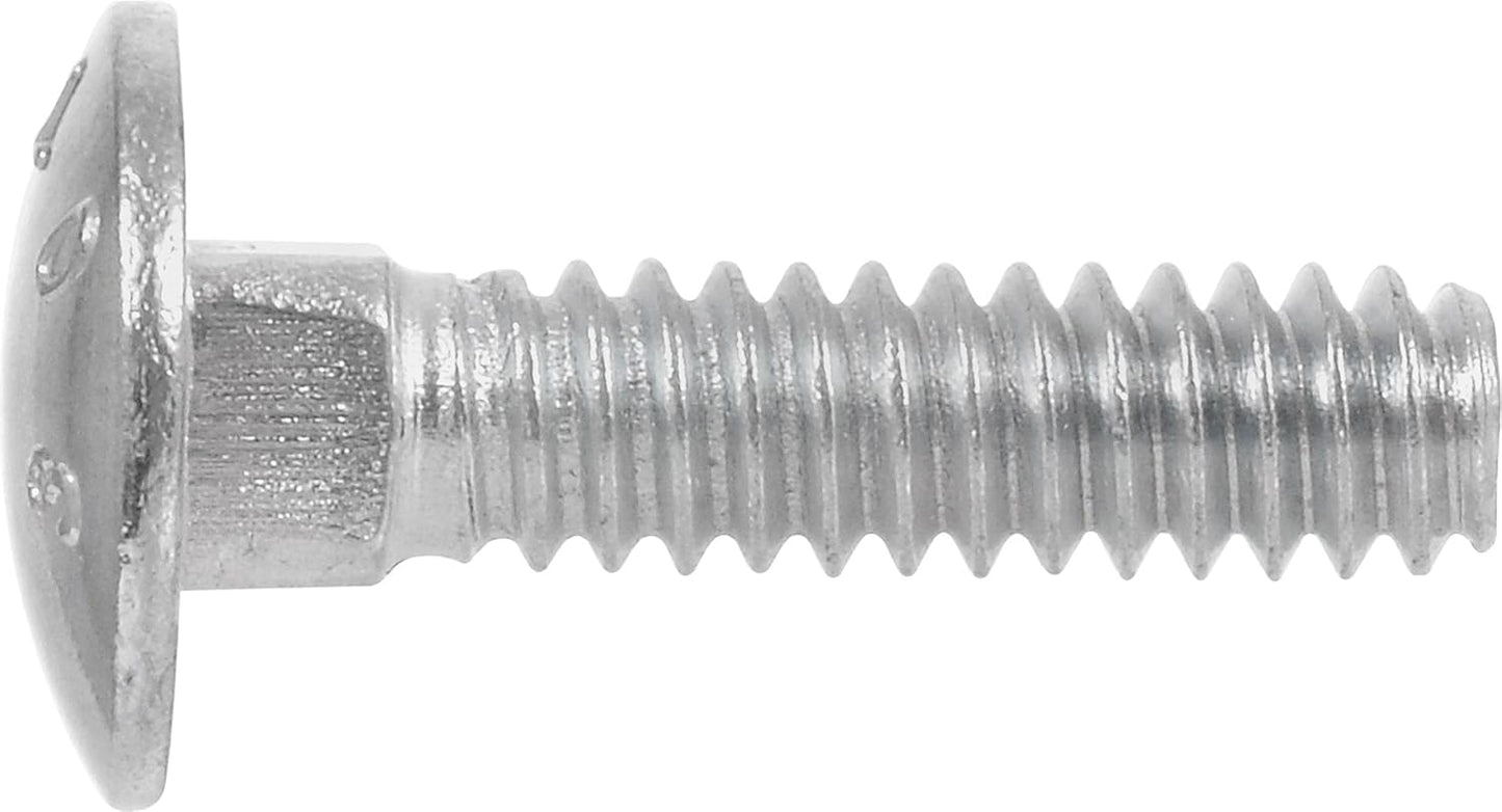 Hillman 3/16 in. x 2 in. Zinc-Plated Steel Carriage Bolt, 100-Pack