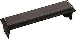 Amerock Manor 3-3/4 in (96 mm) Center-to-Center Oil-Rubbed Bronze Cabinet Drawer Cup Pull