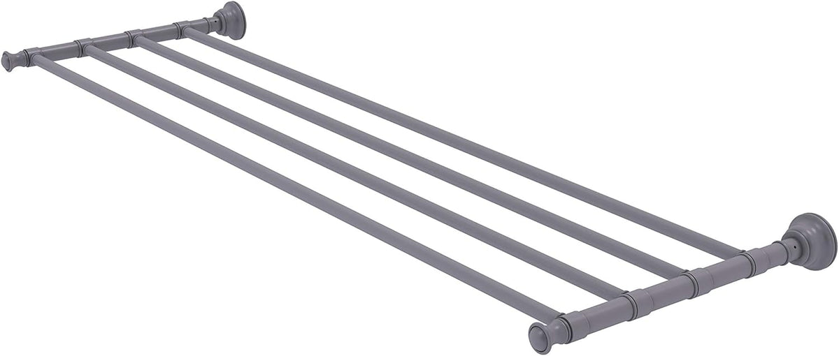 Allied Brass Carolina Collection 36-in Towel Shelf with Double Towel Bar in Polished Brass