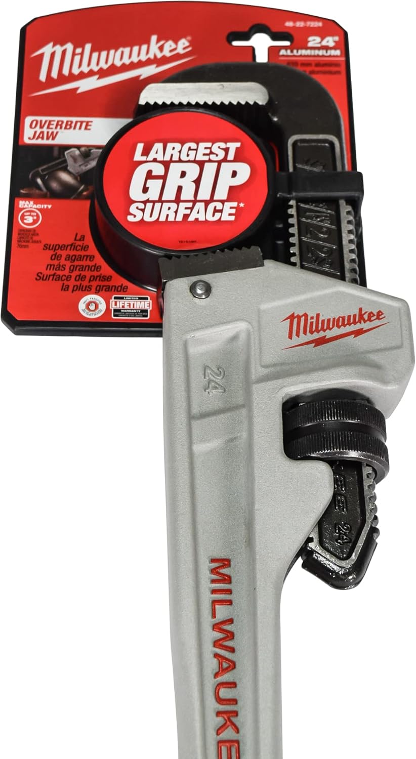Milwaukee 36 in. Aluminum Pipe Wrench, Overbite Jaw, 5 in. Capacity