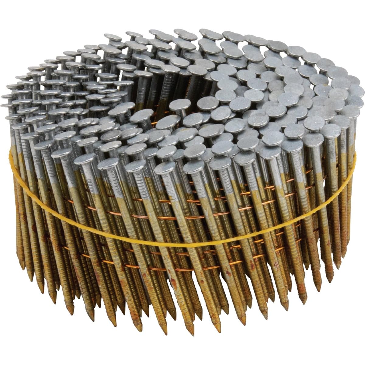 Grip-Rite 15 Degree Wire Weld Coil Framing Nails Bright Coated Ring Shank 2-3/8" 3M/Box