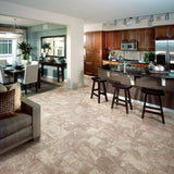 Congoleum AirStep Evolution Terrace Sheet Vinyl, 12-ft W, Cut-to-Length, Corn Silk, Stone Look, Low-Gloss Finish