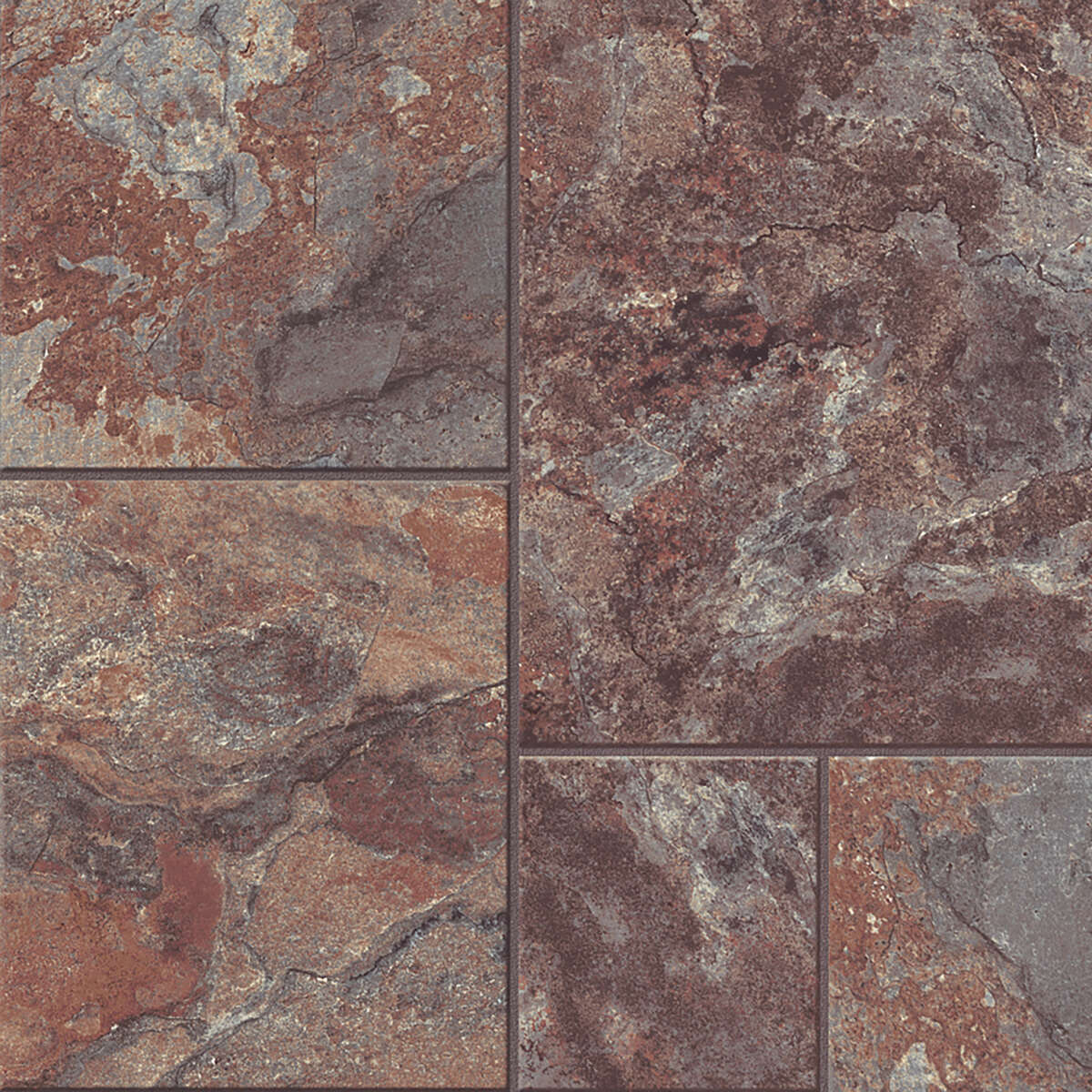 Congoleum Sample – AirStep Evolution Terrace Iced Mocha Waterproof Stone-Look Glue-Down Sheet Vinyl