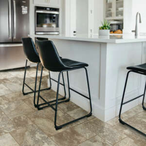 Congoleum AirStep Evolution Terrace 12-ft W Cut-to-Length Blue Dusk Stone-Look Low-Gloss Sheet Vinyl Flooring