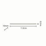 Elida Ceramica White Glass Pencil Liner Tile, Glossy – 11.81 in L x 0.51 in W x 10 mm T