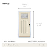 Therma-Tru Benchmark Emerson 36-in x 80-in Fiberglass Craftsman Left-Hand Inswing Ready-to-Paint Unfinished Prehung Front Door with Brickmould