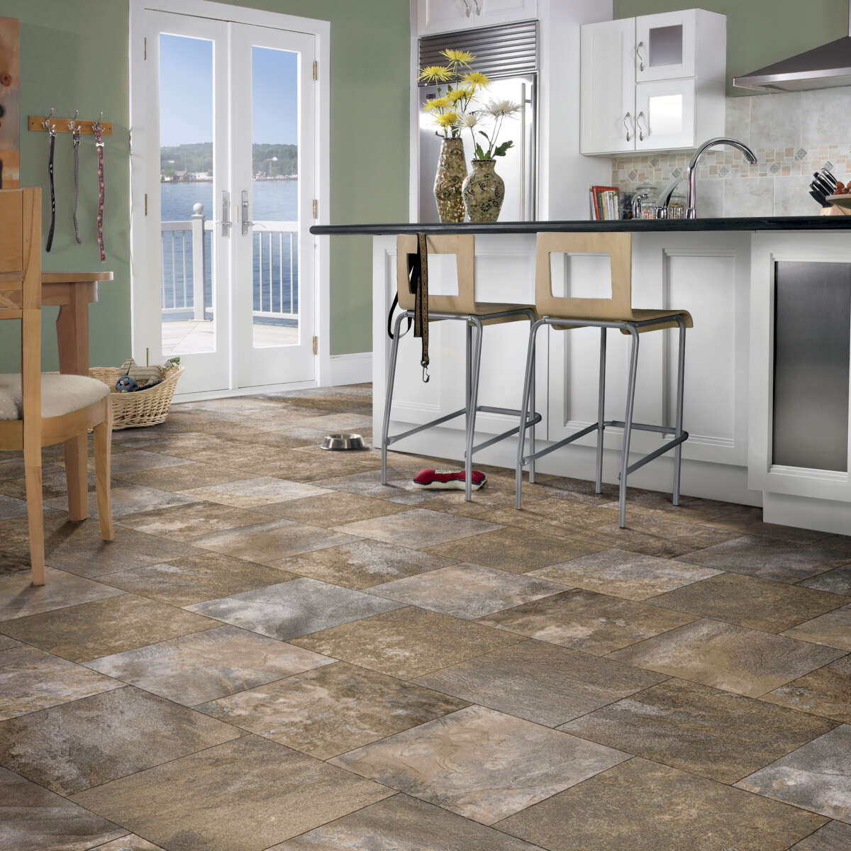 Congoleum AirStep Evolution Grand Canyon Safari Stone-Look Low-Gloss Sheet Vinyl, 12-ft W x Cut-to-Length