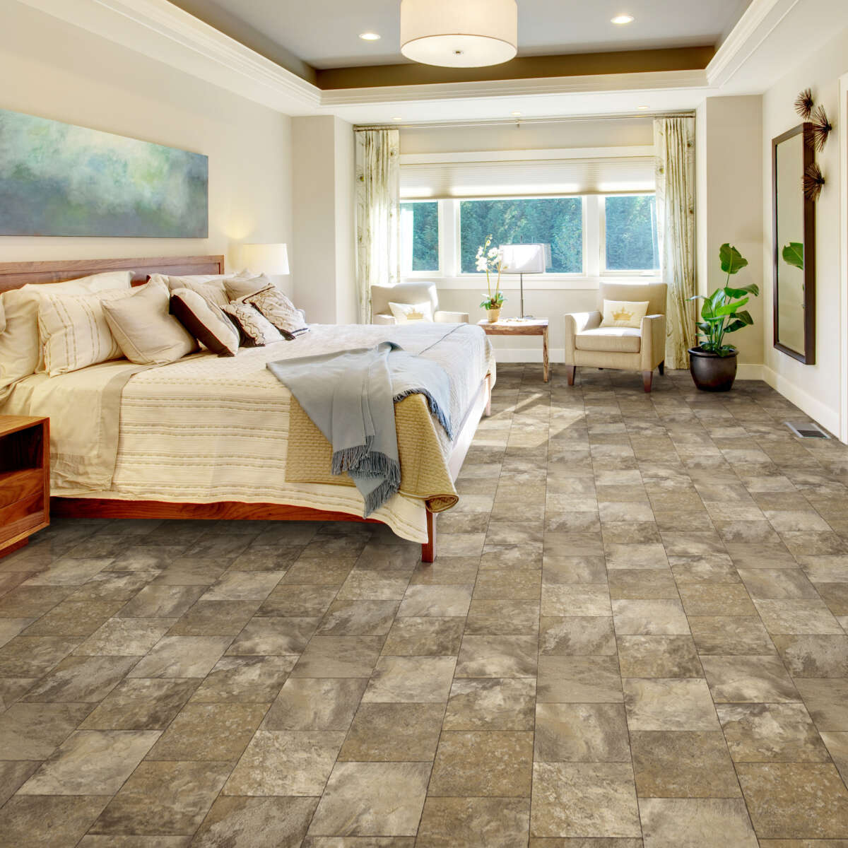 Congoleum AirStep Evolution Grand Canyon 12-ft W x Cut-to-Length Golden Gate Stone Look Low-Gloss Sheet Vinyl Flooring