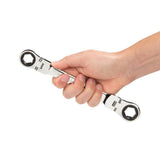 8-19 mm Flex-Head Ratcheting Box End Wrench Set (6-Piece) - Super Arbor