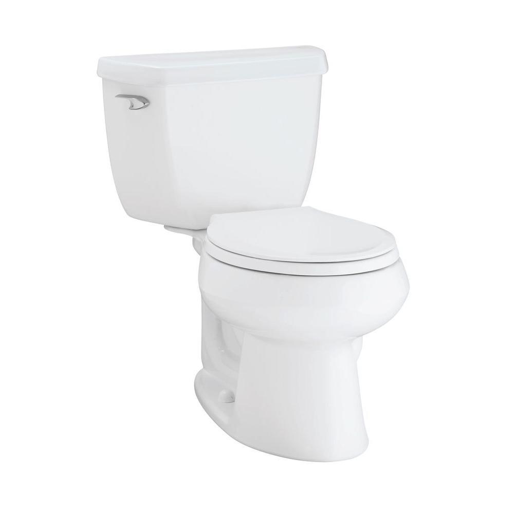 Wellworth Classic 2-Piece 1.28 GPF Single Flush Round Front Toilet with Class Five Flush Technology in White - Super Arbor