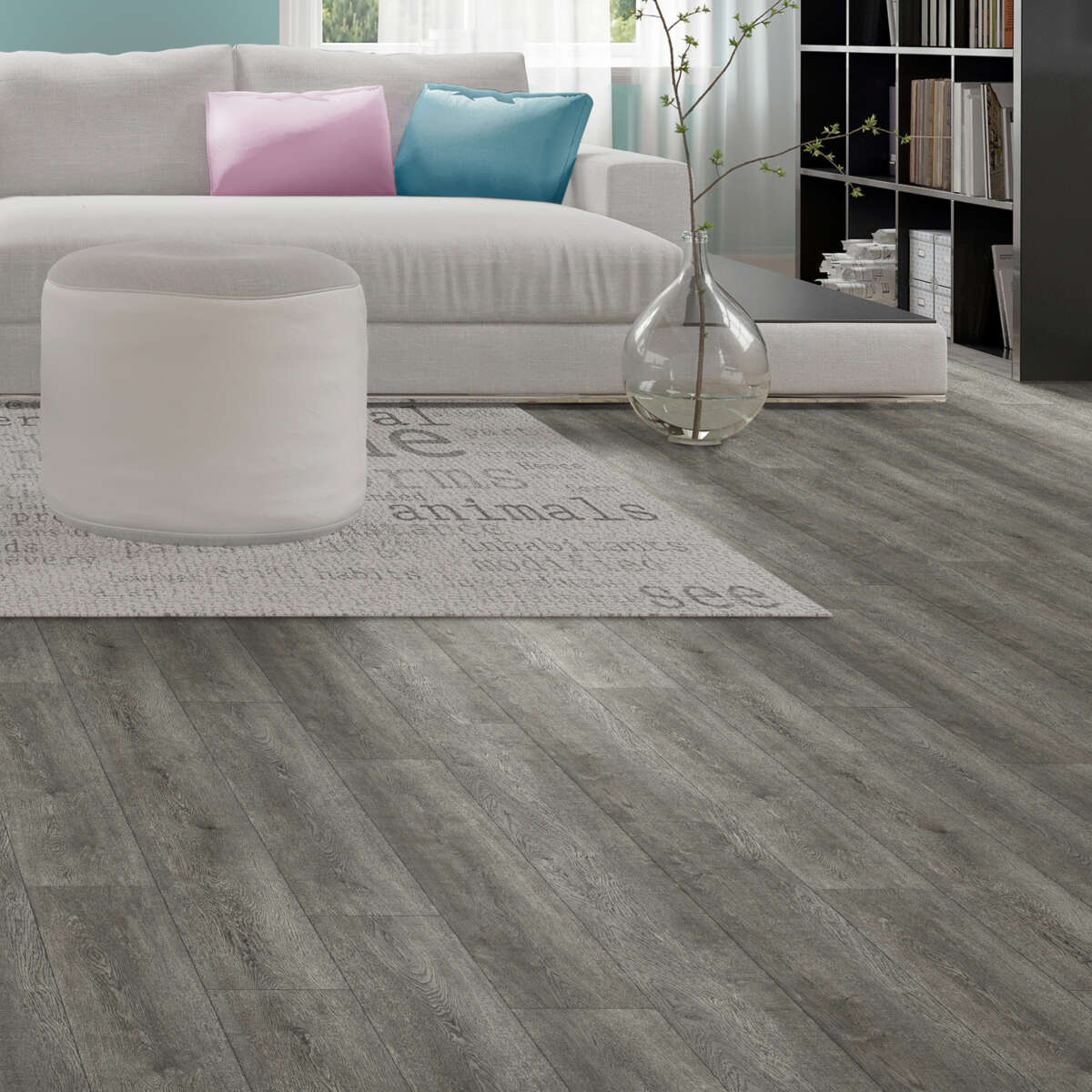 Congoleum AirStep Evolution Forest Valley 12-ft W Cut-to-Length Campfire Ash Wood Look Low-Gloss Finish Sheet Vinyl