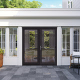 JELD-WEN 72-in x 80-in Fiberglass French, Right-hand inswing – installed room view
