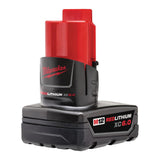 M12 12-Volt Lithium-Ion XC Extended Capacity 6.0Ah Battery Pack W/ Two 4.0 Ah Batteries, Charger & Tool Bag