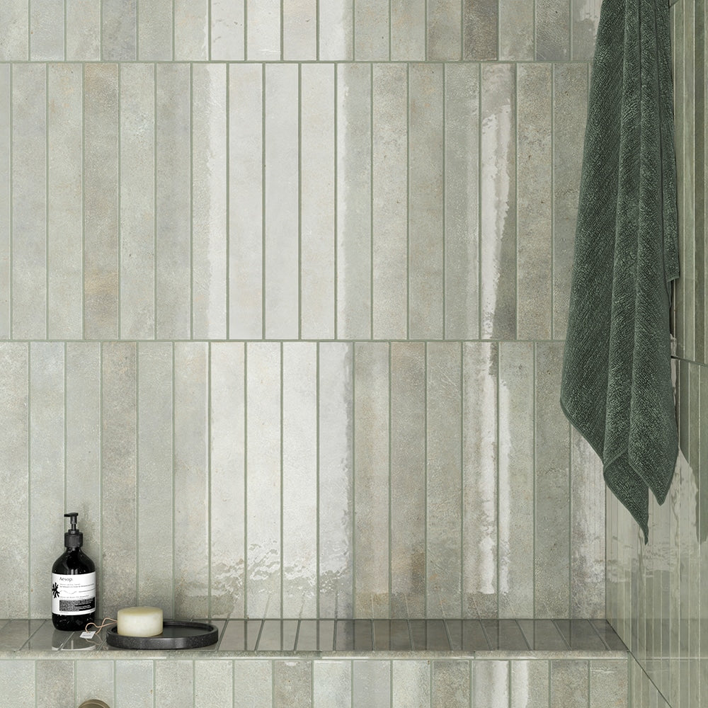 The Tile Life Vela Green Field 2-in x 16-in Glossy Porcelain Subway Wall Tile product image