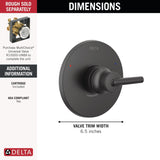 Delta Trinsic 0.5-in ID Matte Black Bathtub/Shower Escutcheon Trim Ring, 6.5-in Dia