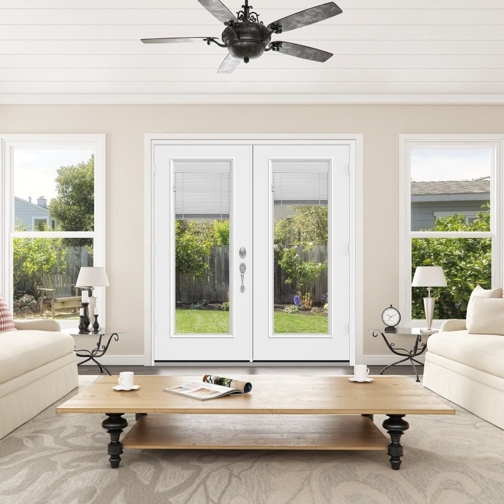 JELD-WEN 72-in x 80-in Fiberglass French, Right-hand inswing – additional view 4