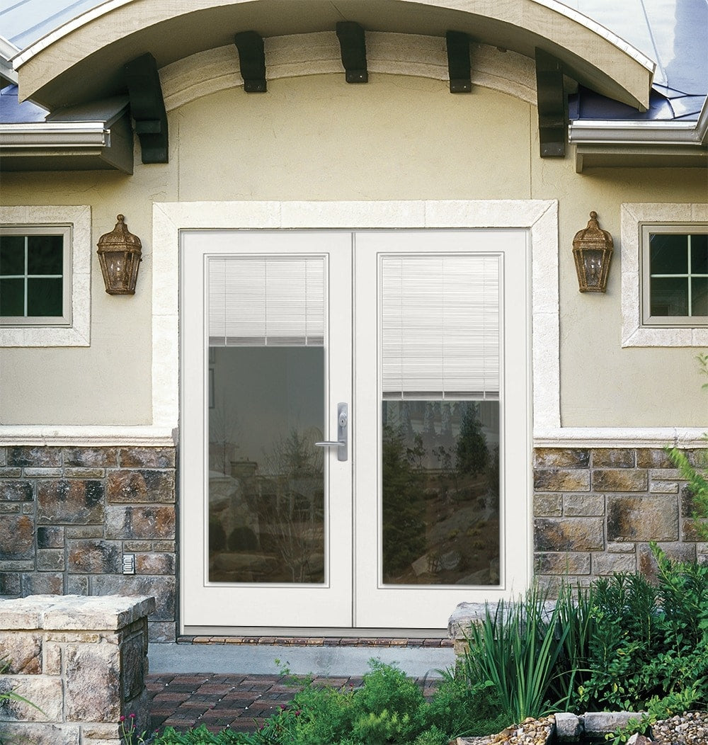 JELD-WEN 72-in x 80-in Steel French, Left-hand inswing – installed room view