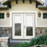 JELD-WEN 72-in x 80-in Fiberglass French, Right-hand inswing – installed room view