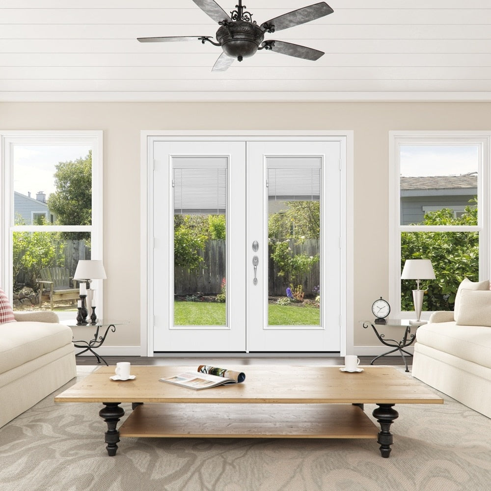 JELD-WEN 72-in x 80-in Fiberglass French, Left-hand inswing – additional view 4