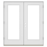 JELD-WEN 72-in x 80-in 4-9/16-in Low-E Primed Steel French Left-Hand Inswing Double Patio Door