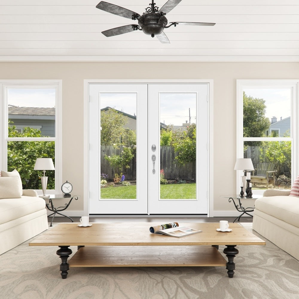 JELD-WEN 72-in x 80-in Fiberglass French, Left-hand inswing – additional view 4