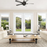 JELD-WEN 72-in x 80-in Fiberglass French, Left-hand inswing – additional view 4