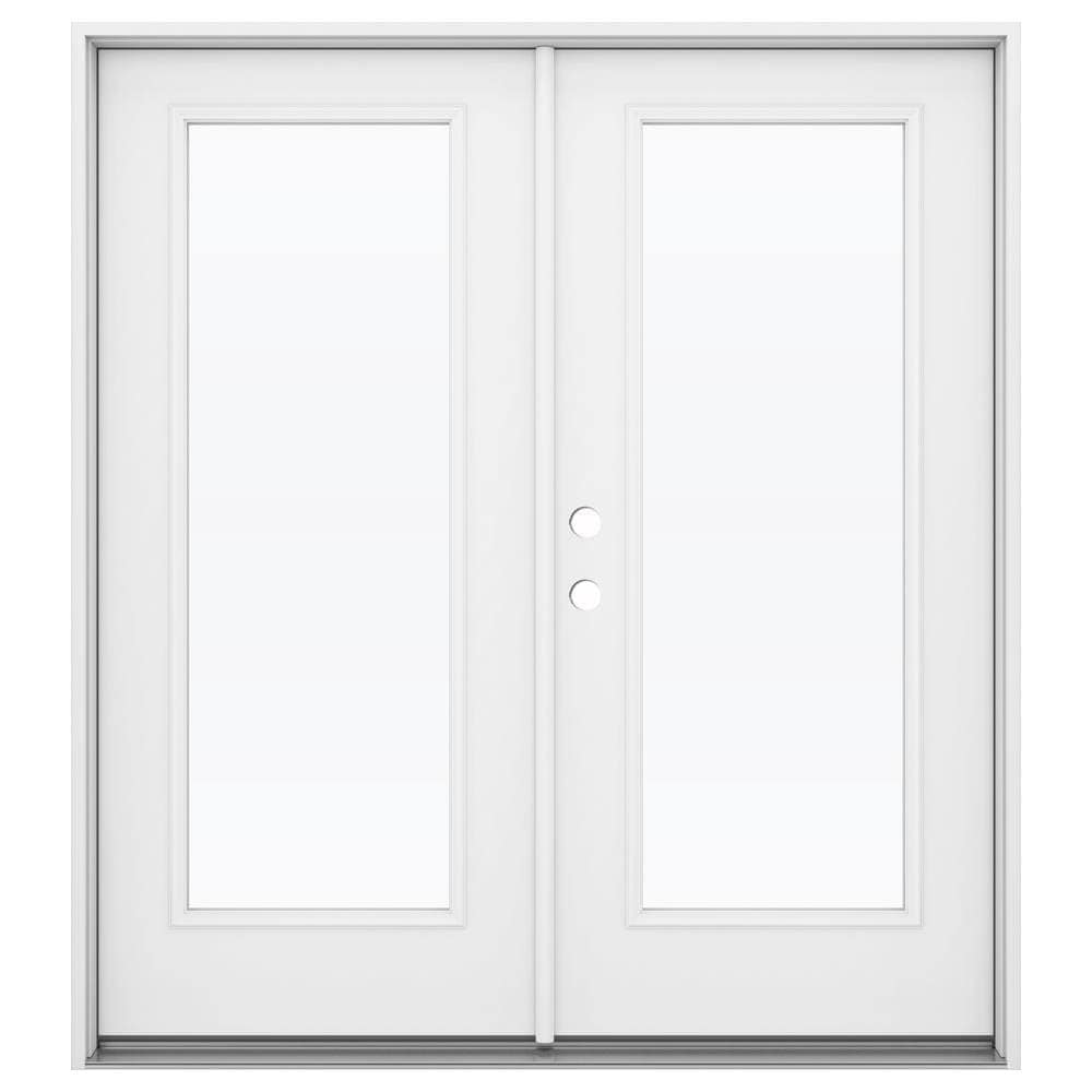 JELD-WEN 72-in x 80-in Steel French, Right-hand inswing – primary product view