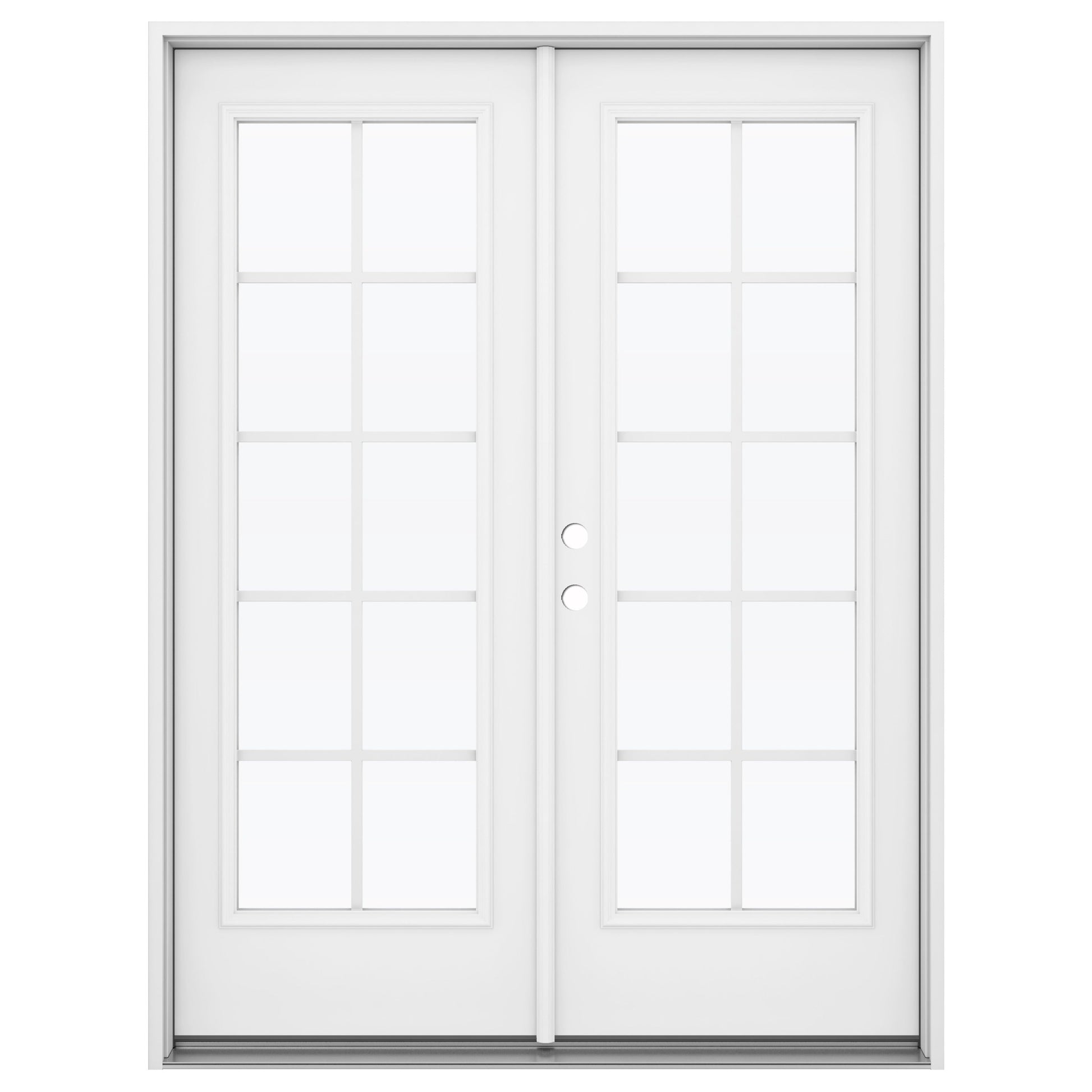 JELD-WEN 72-in x 80-in Steel French, Right-hand inswing – primary product view