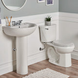 American Standard Mainstream White WaterSense Round Chair Height 2-Piece Toilet, 12-in Rough-In