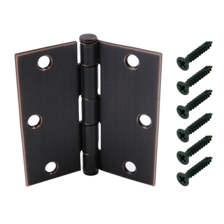 3-1/2 in. Chrome 5/8 in. Radius Security Door Hinges Value Pack (3-Pack)