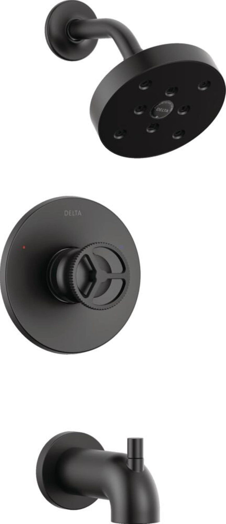 Delta Trinsic Matte Black 1-Handle Bathtub and Shower Faucet