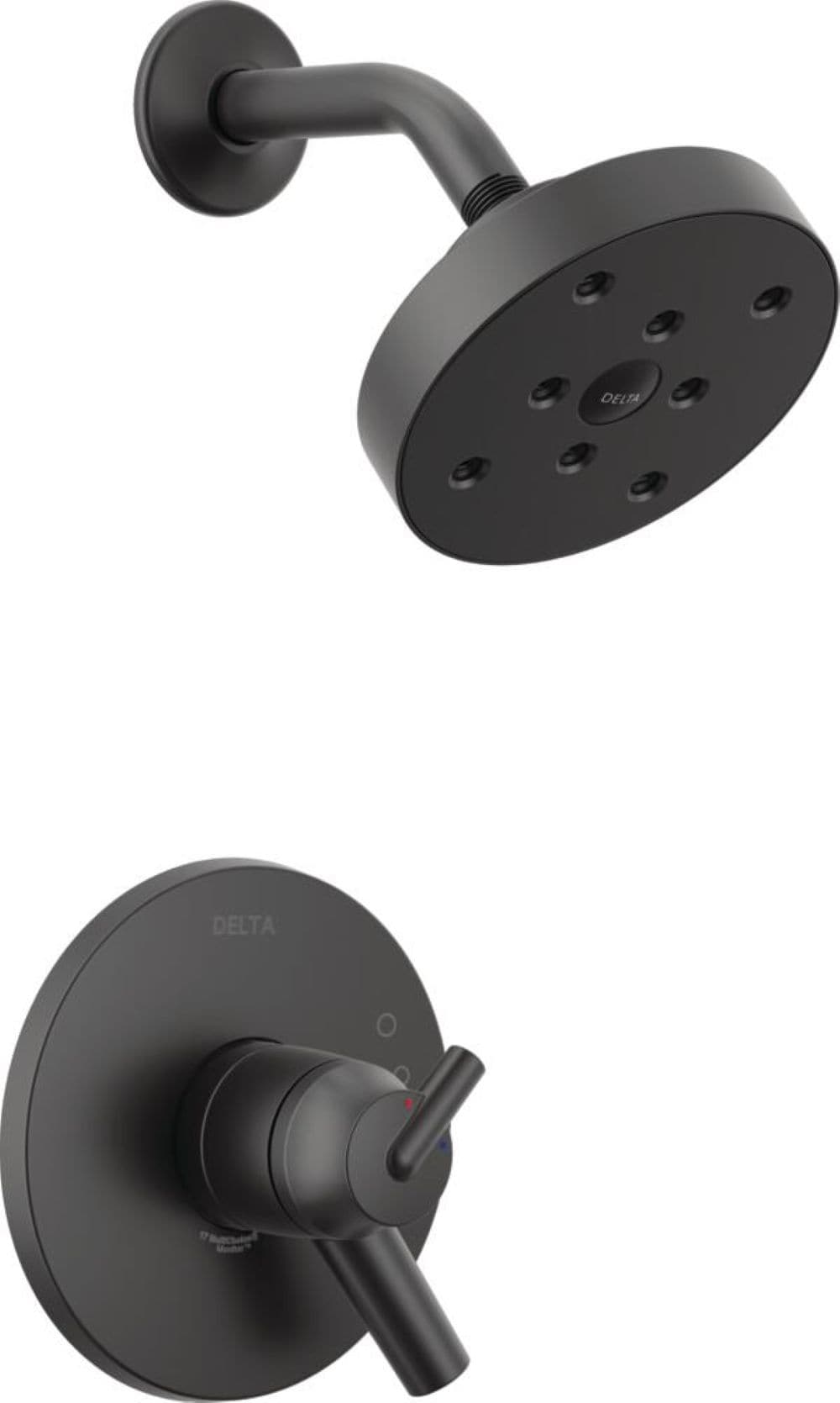 Delta Trinsic Matte Black 1-Handle Shower Faucet