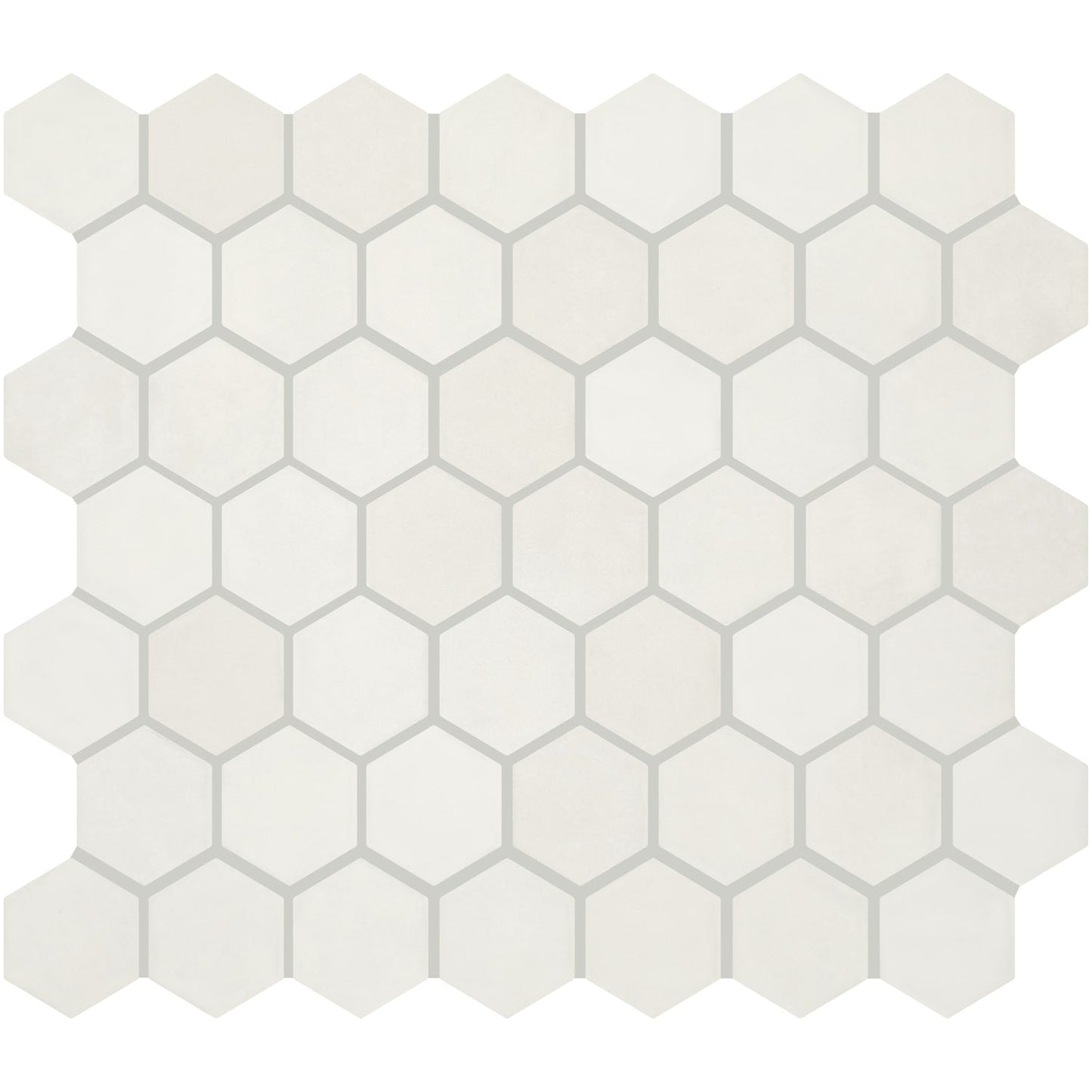 Daltile Handcrafted Artistry Blanca 10-in x 12-in Matte Ceramic Handcrafted look Hexagon Mosaic Floor and Wall Tile product image