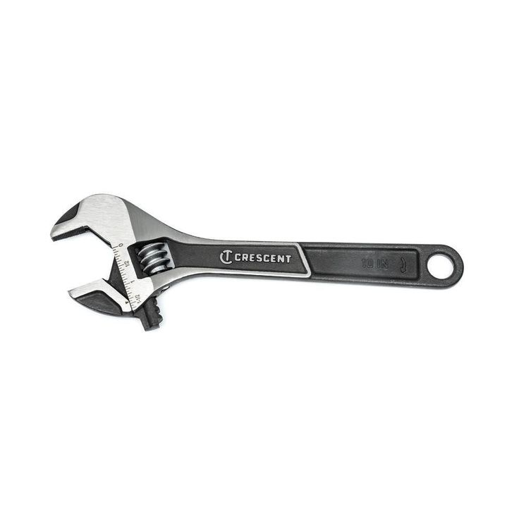 6 in. and 10 in. Wide Jaw Adjustable Wrench Set (2-Piece)