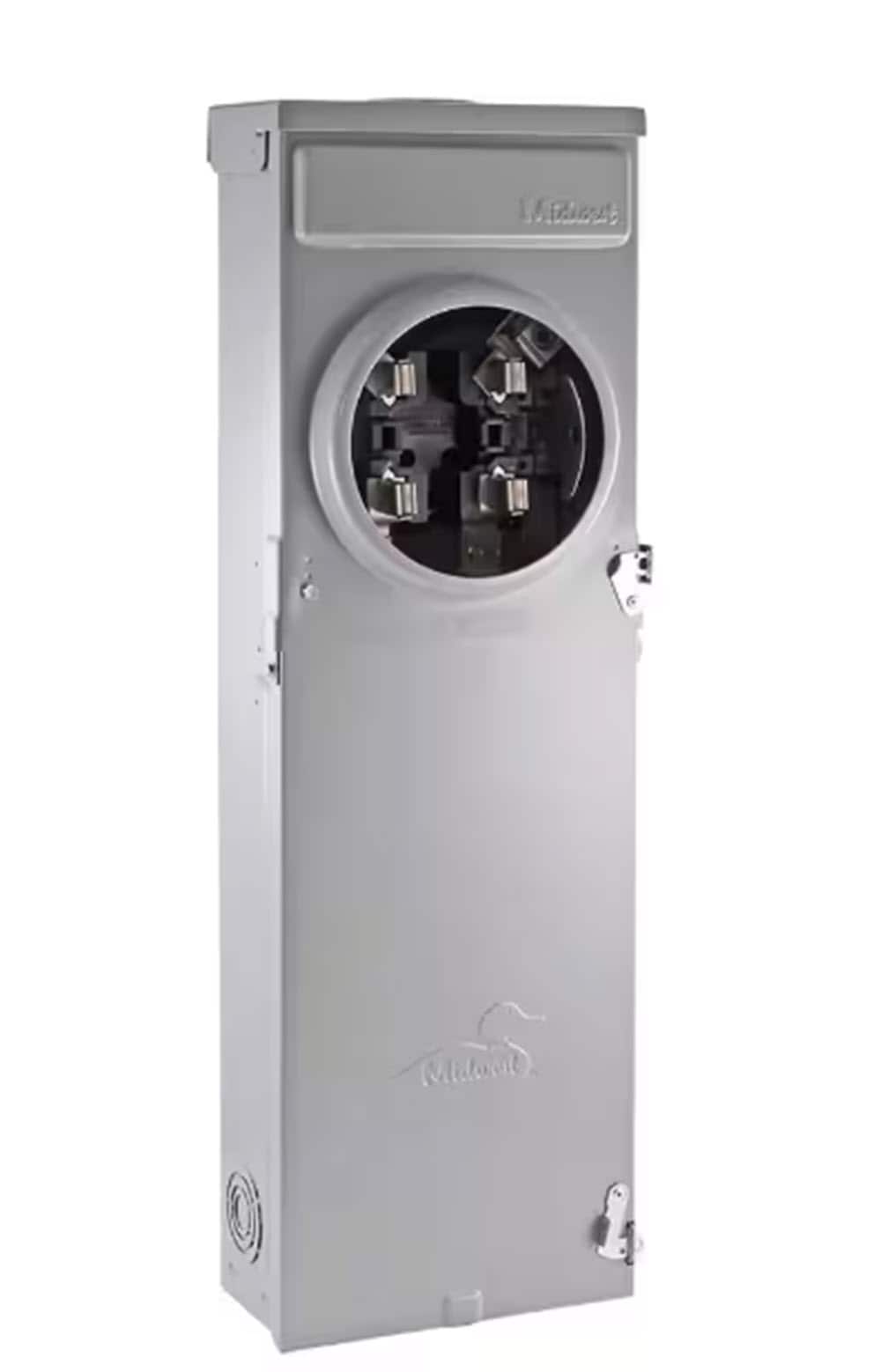 Midwest Compatible with ABB and GE THQL, THHQL Standard, Pigtail AFCI, GFCI and DFCI breakers 200-Amp 4-space load center - front view