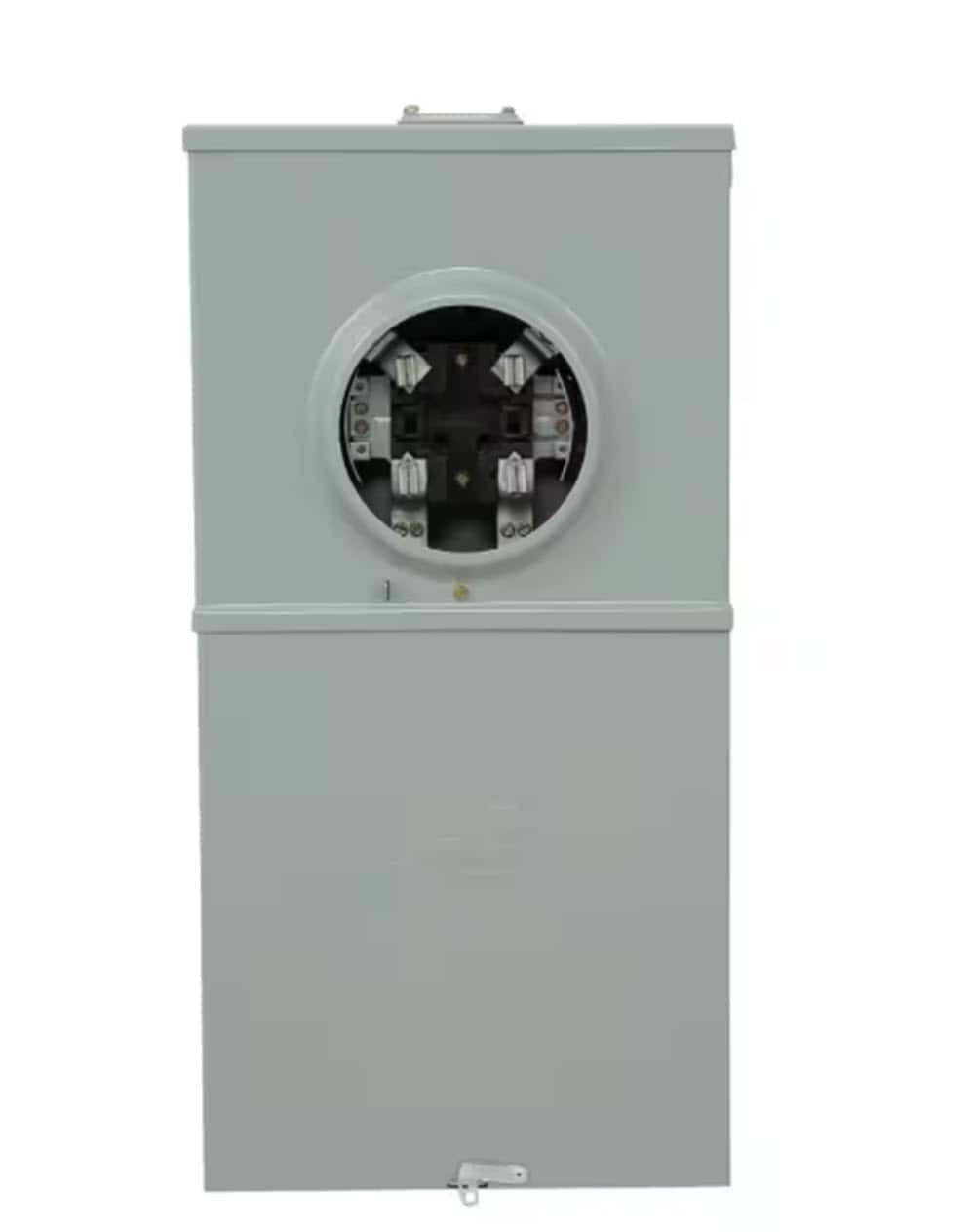 Midwest Compatible with ABB and GE THQL, THHQL Standard, Pigtail AFCI, GFCI and DFCI breakers 200-Amp 4-space load center - angle view