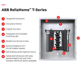 ABB ReliaHome T-Series 125-Amp 8-space load center - angle view