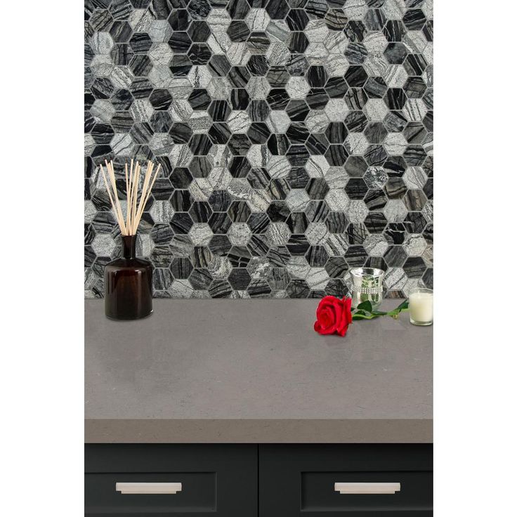 MSI Henley Hexagon 12 in. x 12 in. x 10 mm Textured Marble Mesh-Mounted Mosaic Tile (10 sq. ft. / case)